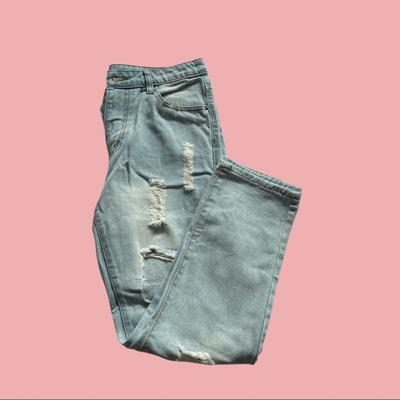 SHEIN Ripped Straight Leg Jeans - Picture 3 of 3